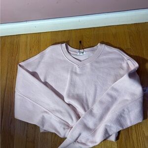 Pink Cozy Cropped Sweater Top